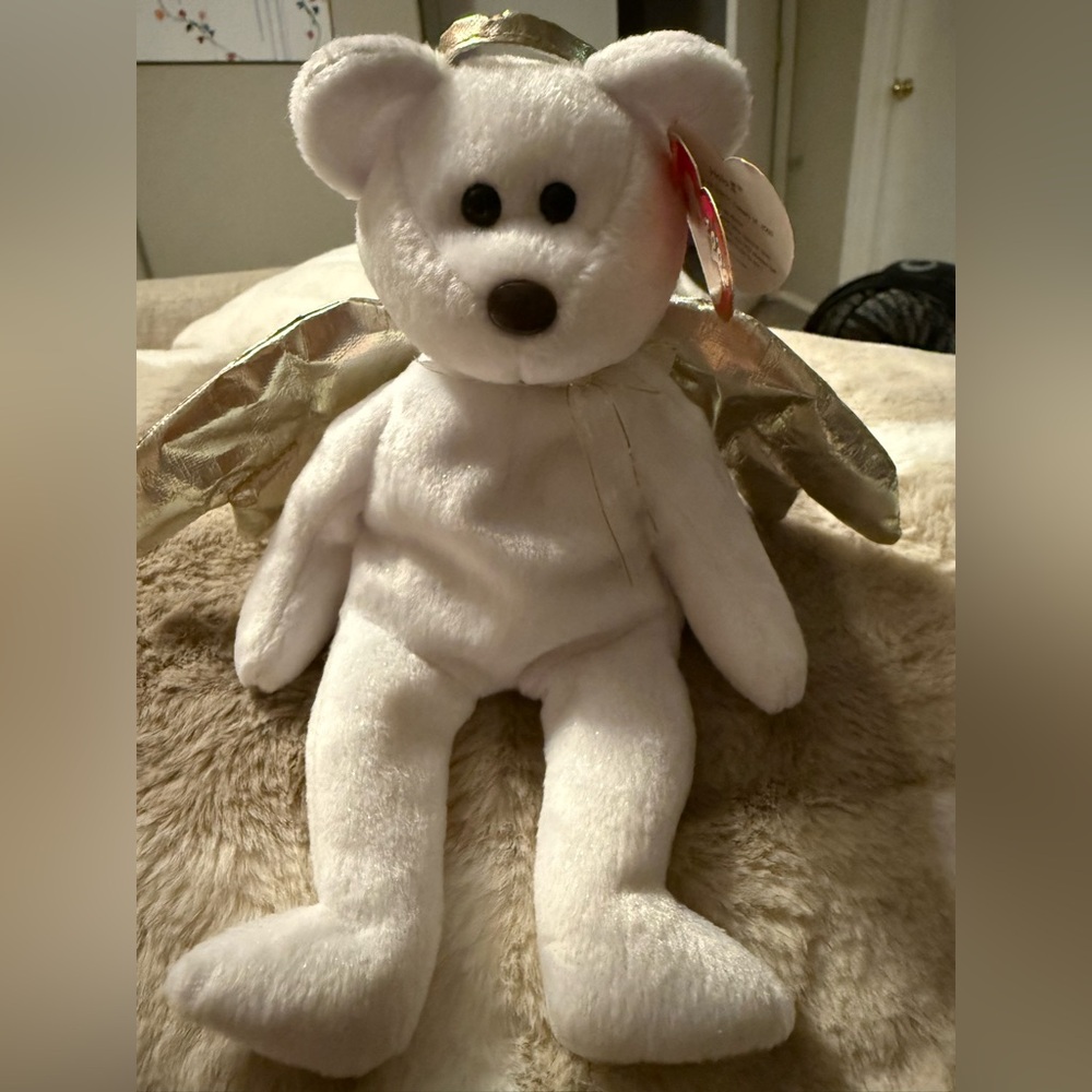 RETIRED 1999 | Halo (brown nose) | Ty Beanie Bear